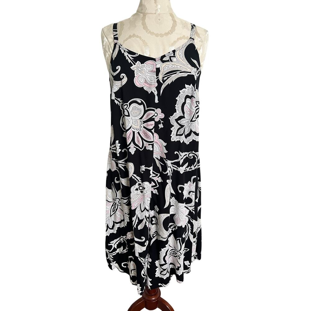 Westport Paisley Print Sleeveless Lightweight Midi Dress Small